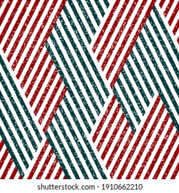 Seamless pattern with grunge oblique colored segments
