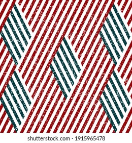 Seamless pattern with grunge oblique colored segments