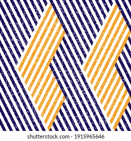 Seamless pattern with grunge oblique colored segments