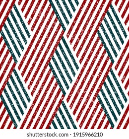 Seamless pattern with grunge oblique colored segments