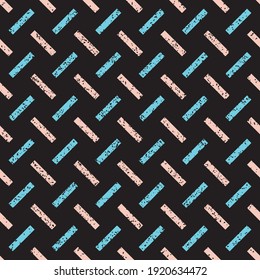 Seamless pattern with grunge oblique colored segments