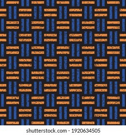 Seamless pattern with grunge oblique colored segments