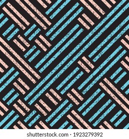 Seamless pattern with grunge oblique colored segments

