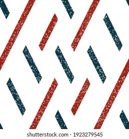 Seamless pattern with grunge oblique colored segments
