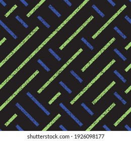 Seamless pattern with grunge oblique colored segments
