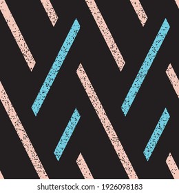 Seamless pattern with grunge oblique colored segments
