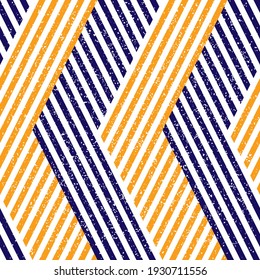 Seamless pattern with grunge oblique colored segments