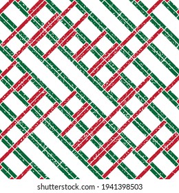 Seamless pattern with grunge oblique colored segments