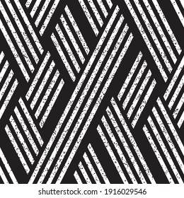 Seamless pattern with grunge oblique white segments