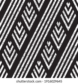 Seamless pattern with grunge oblique white segments