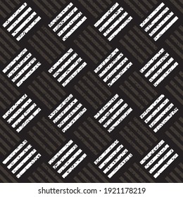 Seamless pattern with grunge oblique white bands