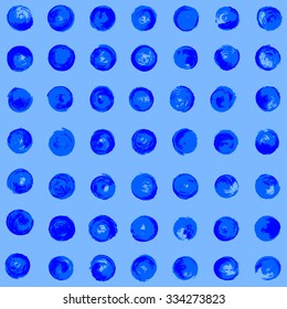 Seamless pattern with grunge painted dots.