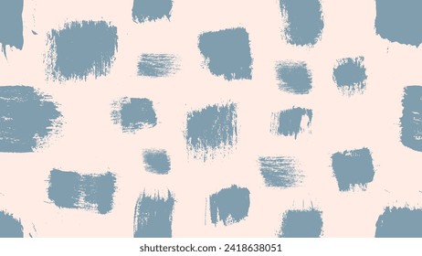 Seamless pattern grunge spots hand drawn. Ink dirty circles texture  vector. Color paint dry brush splodges, blotches background. Rough blots splotches backdrop. Wrapping paper design abstract variety