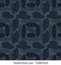 Seamless pattern. Grunge style. Careless lines. Linear construction of elements.