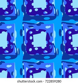 Seamless pattern. Grunge style. Careless lines. Linear construction of elements.