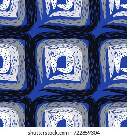 Seamless pattern. Grunge style. Careless lines. Linear construction of elements.