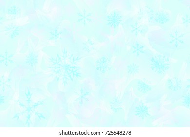 Seamless pattern for grunge style. Snowflakes. X-mas. New year. Blue background, gradient and random arrangement of objects