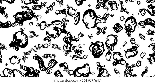 Seamless pattern of grunge texture. Design for elegant fashion. Trendy fabric prints. Vector illustration 