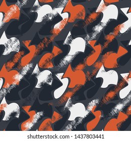 Seamless pattern with grunge urban repeat elements.