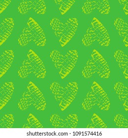 Seamless pattern with grunge Valentines hearts. Design element for wallpaper and wrapping paper. Valentines Day illustration.