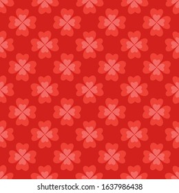 Seamless pattern with grunge Valentines hearts. Design element for banner, fabric, wallpaper, gift wrap. Romantic vector illustration.