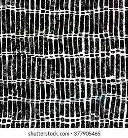 Seamless pattern with grunge vertical stripes.Seamless vertical stripes pattern with hand drawn lines. Ink illustration. Striped background. Dry brush.Vector Black and White Background