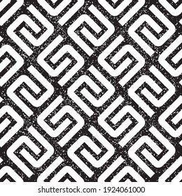 Seamless pattern with grunge white S letter