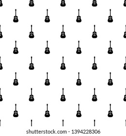 Seamless pattern with guitars on white background, vector illustration