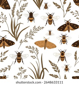 Padrão contínuo Habitat de abelhas e mariposas