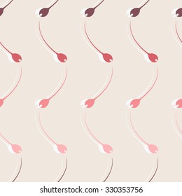 Seamless pattern of hair bulbs. Can be used for printing onto fabrics or paper. Alopecia treatment concept. Perfect for beauty saloons, clinics and diagnostic centers. Vector flat design.