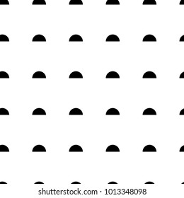 Seamless pattern with half-circles. Memphis group style black and white background