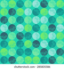 Seamless pattern with halftone circles.Color lime. Textured circles . A blank for wrapping paper and tissue.Vector.