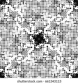 Seamless pattern halftone design. Modern textile print with dots. Vector fashion background. Grunge dirty circles.