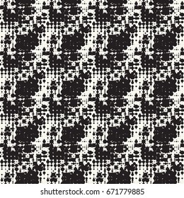 Seamless pattern halftone design. Modern textile print with dots. Vector fashion background. Grunge dirty circles