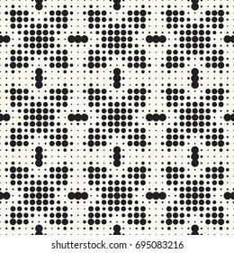 Seamless pattern halftone design. Modern textile print with dots. Vector fashion background. Grid of circles.