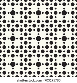 Seamless pattern halftone design. Modern textile print with dots. Vector fashion background. Grid of circles.
