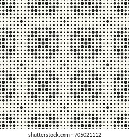 Seamless pattern halftone design. Modern textile print with dots. Vector fashion background. Grid of circles.
