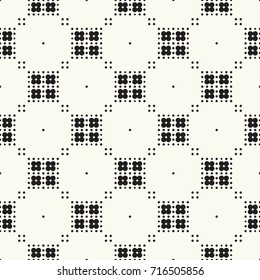 Seamless pattern halftone design. Modern textile print with dots. Vector fashion background. Grunge dirty circles.