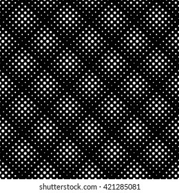 Seamless pattern with halftone dots. Repeatable geometric monochrome pattern.