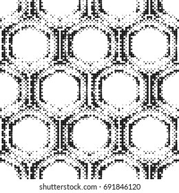 Seamless pattern of halftone dots. Vector illustration