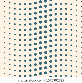 Seamless pattern of halftone dotted wavy lines. Abstract backdrop texture. Blue and white-yellow colored background. Vector