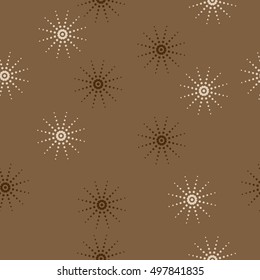 Seamless pattern of   halftone snowflakes.