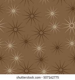 Seamless pattern, halftone, snowflakes.