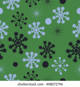  Seamless pattern of   halftone, snowflakes, blots .