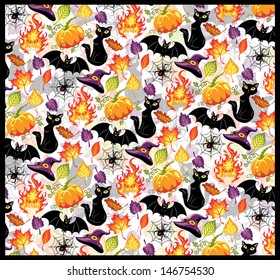 Seamless pattern for Halloween. 