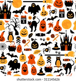 Seamless pattern of halloween