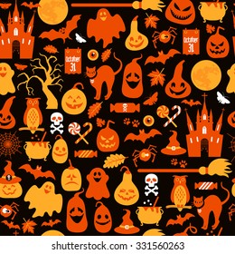 Seamless pattern of halloween