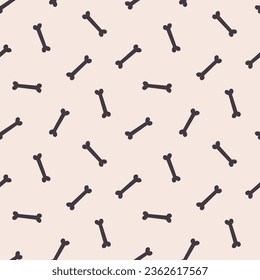 Seamless pattern with halloween bones