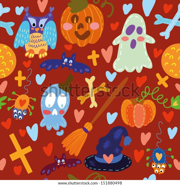 Seamless pattern/ Halloween. Seamless pattern can\
be used for wallpaper, pattern fills, web page background,surface\
textures for your\
design