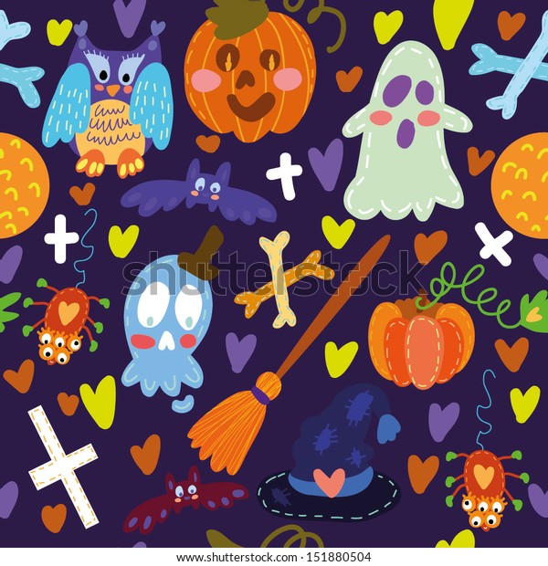 Seamless pattern/ Halloween. Seamless pattern can\
be used for wallpaper, pattern fills, web page background,surface\
textures for your\
design